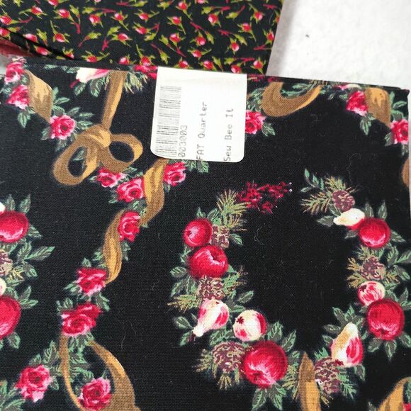 Vtg. Quilting Fabric Mix Lot Fat Quarters Craft 9pc Lot Cotton Fabric - Picture 3 of 8